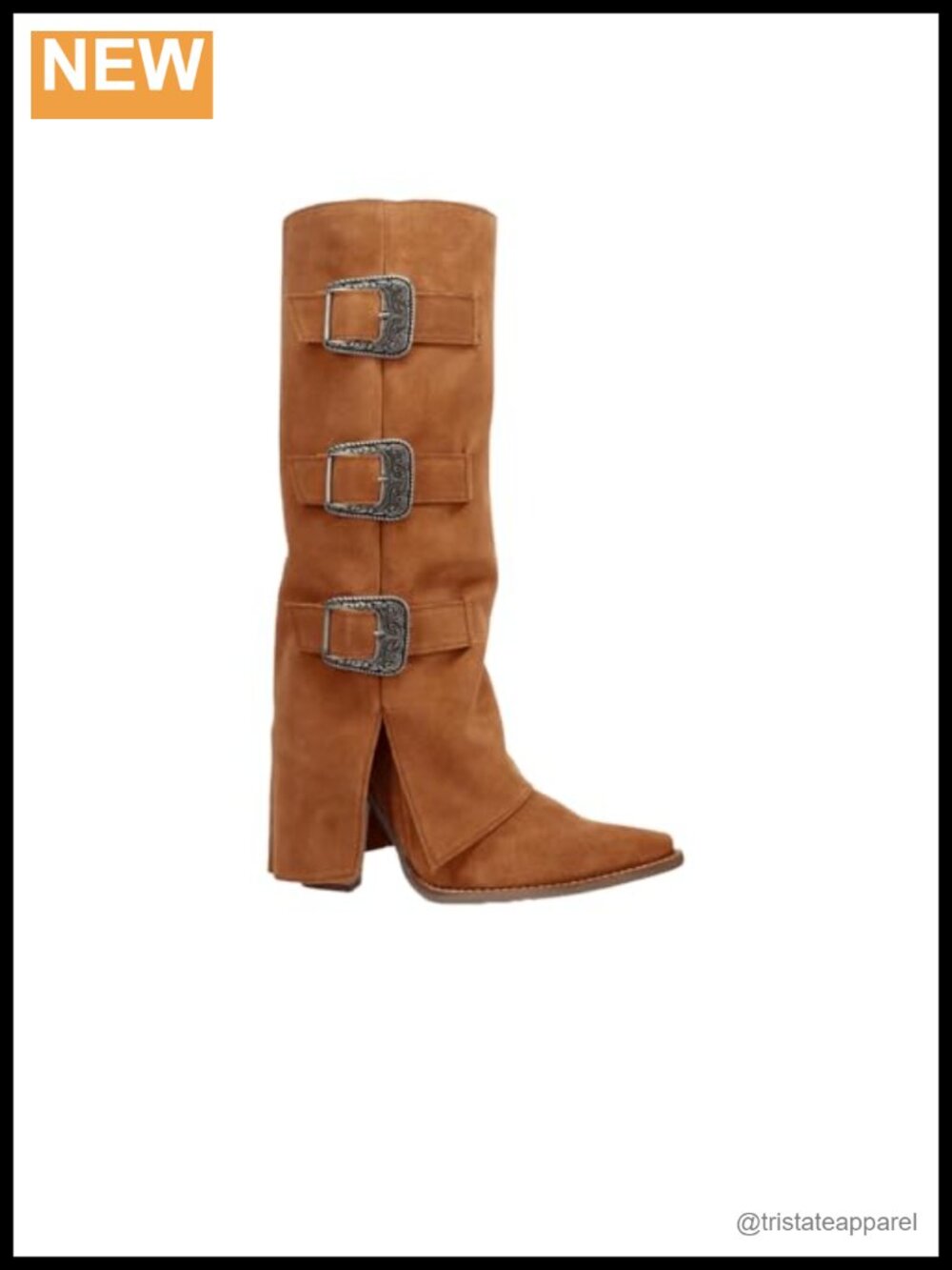 Dingo Suede Leather Over the Knee Boots Mid Block Heel Snip Toe Pull-On Casual